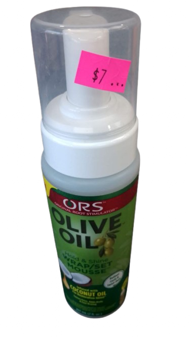 Olive oil mousse for hair hold and shine - detergents