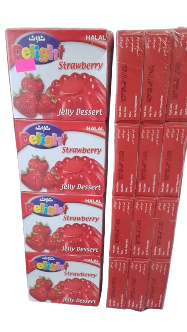 Strawberry flavored jelly - food
